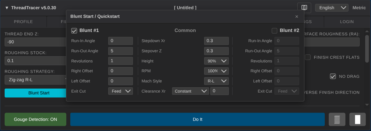 Project Tab Screenshot