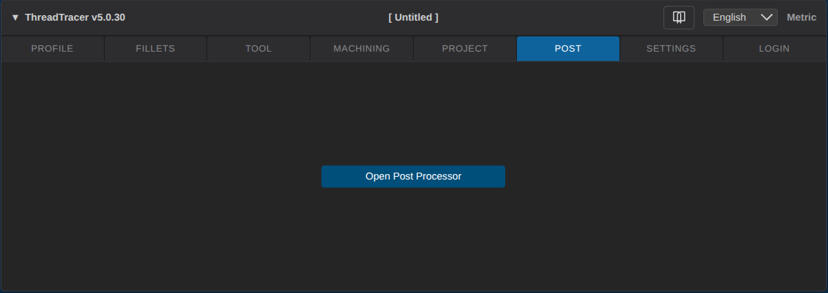 Project Tab Screenshot